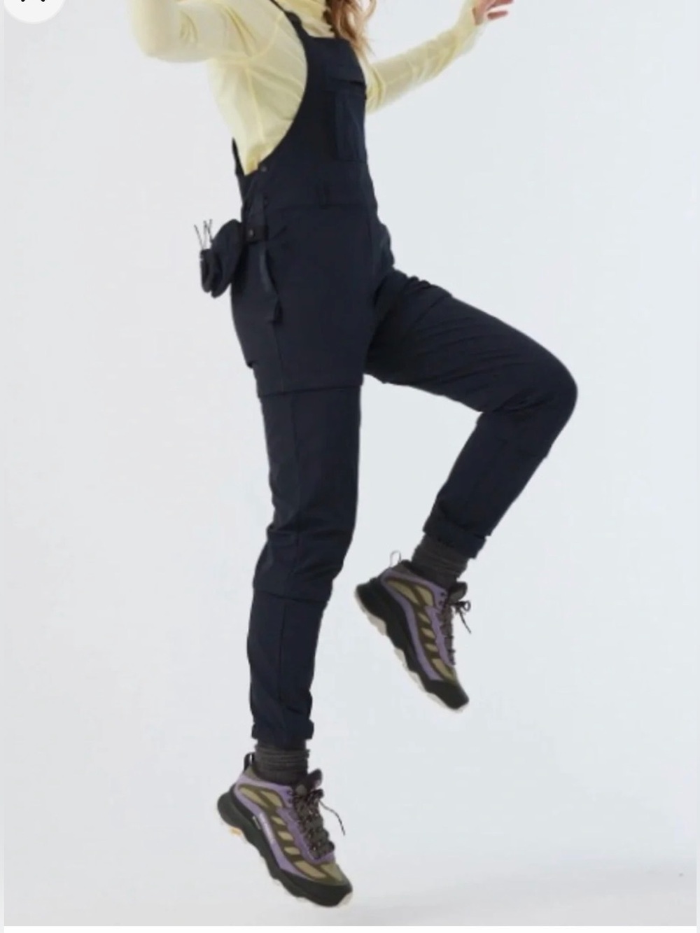 Outdoor voices rectrek overalls black cargo pocket hiking gorpcore convertible S - Picture 4 of 12